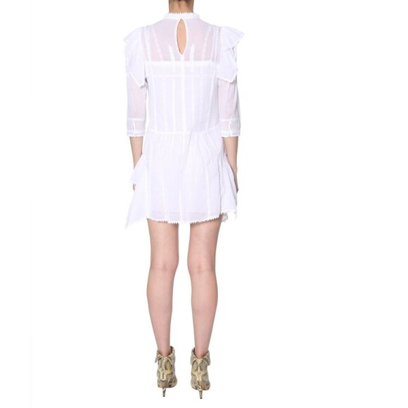 Isabel Marant Étoile Alba Ruffle-Trimmed Embroidered Dress - Picture 4 of 16